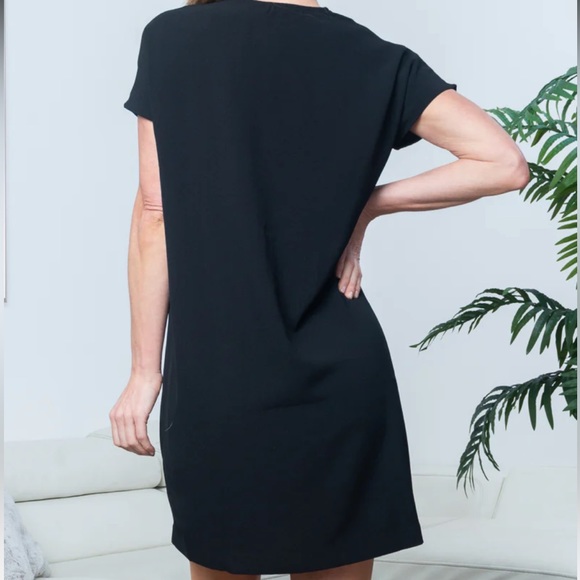 HP 8/7/23 NWT Black Relaxed Fit Mini Dress - Picture 4 of 10